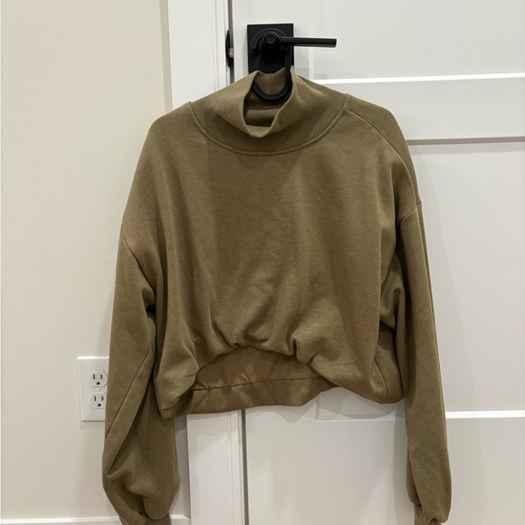 Pilcro by Anthropologie Funnel Neck Bubble Hem Sweatshirt Size Small - Picture 2 of 7